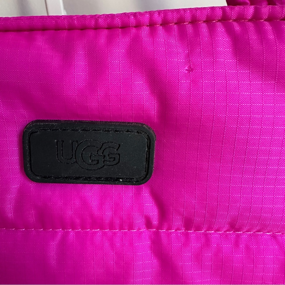 UGG Krystal Puffer Tote Bag Channel Quilted Pink Rock Rose - Picture 15 of 17